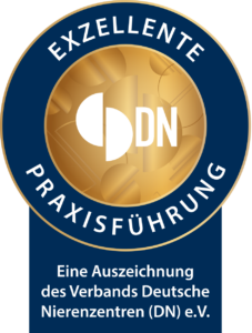 Exzellente Praxisführung
Eine Auszeichnung des Verbandes Deutsche Nierenzentren (DN) e.V.